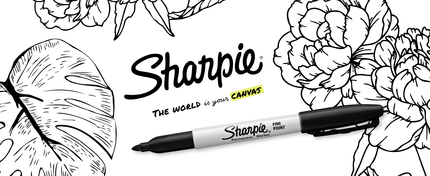 Sharpie Permanent Chisel Tip Marker Set, Poster Markers for Wood, Plastic, and More, 8 Count