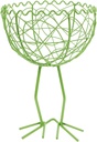 Ciieeo Iron Mesh Storage Basket for Kitchen and Counter Use Versatile Decorative Cast Iron Fruit and Holder Capacity Elegant Design Light Green