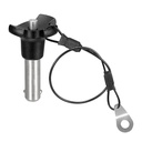 uxcell Ball Locking Pins with Button Handle, 304 Stainless Steel Triangular Cap Push-Button Quick Release Pin with 24.5cm Rope (10mm-20mm)