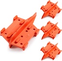 4 Pcs Deck Spacers 1/8" and 3/16" Spacer Edges Deck Board Spacing Tool Orange for Pressure Treated, Composite, PVC, Plank, Hardwood Decking Tool