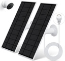 Solar Panel for Google Nest Camera, 2Pack Upgraded Solar Power Charger for Google Nest Cam Indoor & Outdoor(Battery Version), Flexible Solar Panels with IP65 Waterproof 13.1Ft Charging Cable