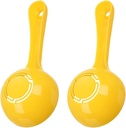 Cabilock 2pcs Rice Spoon Semicircular Design Rice Scoop for Home Use Non-stick Kitchen Utensils Yellow for Serving