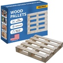 Greaton, Heavy-Duty 4-Way Entry Wooden Pallet – 40x36x5”, Industrial-Grade Hardwood Shipping Pallet, Durable, Reusable, Stackable, Easy to Handle, Commercial Use as a Floor-Pallet, 1 Pack