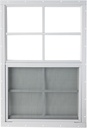 Shed Window 24x36 Flush - Vertical Slider with Bug Screen (White)