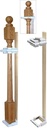 Safety Innovations No Hole Stairway Baby Gate Mounting Kit - Fits Posts from 2 3/4 inches to 3 1/2 inches Wide with Square or Round Tops - No Adhesives On Or Screws in Your Posts, (1-Pack)