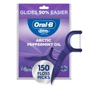 Oral-B Glide Peppermint Dental Floss Picks with Arctic Peppermint Oil Flavor, 150 Picks