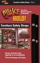 Quakehold! Furniture Strap Kit, Earthquake Fasteners for Disaster Preparedness, Child Proof Safety Straps for RV, Home Office, Helps Prevent Damage and Injury, Easy to Install, Black