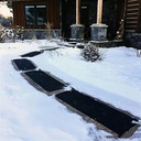 Snow Melting Mats, 10 x 30 inch, 2 in/h Melting Speed, Heated Outdoor Mats, No-Slip Rubber, USB Series Connection, 1.8m Long Power Cord, for Winter Walkway Stairs,3 Pack