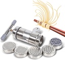 Pasta Noodle Maker, Portable Manual Operated Stainless Steel Pasta Maker Noodle Juicer Pressure Making Machine with 5