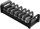 Cabilock 8grid Adjustable Dish Drain Rack Organizer Multi-compartment Kitchen Storage for Plates Bowls and Utensils Sturdy Construction with Easy Assembly Black Design