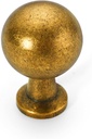 Amerdeco 10 Pack Antique Brass Cabinet Knobs Single Hole Cabinet Pulls Round Kitchen Cabinet Knobs Solid Drawer Knobs Dresser Knobs and Pulls for Bathroom Cabinets ZH0041