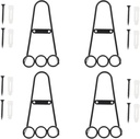 Cabilock 4pcs Vertical Plate Holders Display Rack Dish Holder Wall-mounted Storage Rack