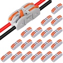 Bellox 18 Pcs LEVER Drátěné kabelové konektory, 2 v 2 Out Electric Splice Inline Terminals, 24-12 AWG Push Type Quick Splice Lock Compact Drátěné spojovací vodiče pro domácí použití