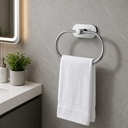 Oslen Magic Nálepka Samolepicí nerezová ocel Ručník Držák - Tvar kapsle nástěnná Mount, Chrome Dokončení, Rust- Resistant, Space- Uložení koupelna příslušenství pro ruční ručníky bez vrtání (balení po 1)