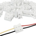ROBOWAY 25Pcs CH2 Kabelové konektory 2 pins Elektrický typ tlumiče Resistant Wire Connector Quick Splice Lock Wire Terminal 220V 10A, Wire Connector, Electric Clamp Connectors, (Balení 25)