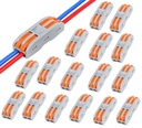 Nyamah Sales Wire Clip Connector, Universal Connection Terminals, Circuit Inline Splices Electric Connectors, Quick Connect & Freely Assemble Electric Splicing Kit for Compact (2 in 2 Out, 12)