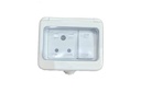 Epic Waterproof 3-Modul Plastové Gang Box s 6 Amp Switch & Socket CLAS124; Shockproof, Glossy Finish, IP55 Obálka pro domácí a kancelářské