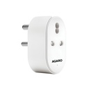 AGARO Regency 16A Wi-Fi Smart Plug with Energy Monitoring & App Control, Kompatibilní s Alexa & Asistent, Voice Control for Geyser, AC & Other Heavy Appliances, Časovač & Plánování, bílá