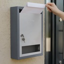 Plantex Všechny v jednom Multipurpose s Big Size Letter Box pro domácí / Post Box / Návrhy Box / Komplikační box / Darovací box s Lock Table Top nebo Wall Mount - (Grey)