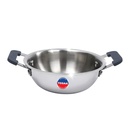 TOSAA TRIPLIES MINI KADHAI 3 Layer Base, Ideální pro smažení, Tadka, Compact & Heavy Duty Cloth124; Induction and Gas Stove Compatible Coth124; Multipurpose Cookware Coth124; 650 ml