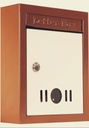 Vysoce jakostní kovová poštovní schránka (hnědá) pro domácí a brány Office Wall Mount Box Velikost 9 * 11 * 3 palce