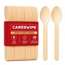 160 mm, 100 Pack Jednorázové lžíce 124; Dřevěné jídelní flatware 124; Ideální pro děti narozeniny, Svatba & Party