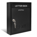 Plantex Letter Box / GI Steel Post Box / Návrhy Box pro použití v kanceláři s Key Lock / Dopis Box pro domácí bránu / Mail Box (Black) - nástěnná hora - A4 Velikost