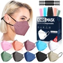 FENFEN KN95 Masky obličeje Jednorázové Dospělí - 50 Pack 5 Layer Protection Dust Dechově pohodlný regulátor ženy KN95 Maska jednotlivě zabalený