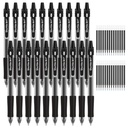Shuttle Art Black Gel pera, 48 Pack (20 pera s 28 náhražky) Zatahovací střední bod Rollerball Gel Ink pera hladké psaní s pohodlný Grip pro Office School domácí práce