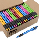 Pera Bulk, 60 Pack Uchopený zmenšený kuličková pera černý inkoust
