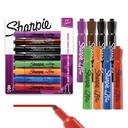 Sharpie Flip Graf Markers, Bullet Tip, Tříděné barvy, Low-Odor, Squeak-Free, 8 Hrabě - Kancelářská prezentace, Zpět do školy, Učitelské potřeby