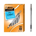 BIC Round Stic Grip Xtra Comfort Black Ballpoint pera, 36- Count Pack