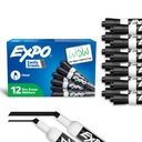 ExPO Dry Smazat Markers, Nízký zápach Ink, Black, Chisel Tip, 12 Počet - Whiteboard, Kalendář, Organizace, Základní dodávky pro kancelář, škola, učebna, učitelé