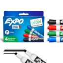 EXPO Dry Erase Markers, Low Odor Ink, Tříděné barvy, Chisel Tip, 4 Počet - Whiteboard, Kalendář, Organizace, Základní dodávky pro kancelář, škola, učebna, učitelé