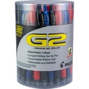 PILOT G2 Premium Gel pera, Bold Point 1.0mm, Black / Blue / Red Ink, Tub of 36