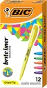 BIC Brite Liner Highlighters, Chisel Tip, 12- Count Pack, Souřazené barvy