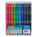 PILOT FriXion Clicker Gel Ink pera 0, 7 mm, tříděné barvy, 10- balení