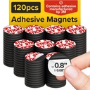 Sticky pružné lepicí magnety pro řemesla, 0.8 "x0.08" (20x2mm), 120 ks