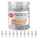 Push Pins 600 Počet, Standard Clear Palec Tacks Steel Point a Clear plastová hlava