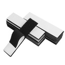 Melsan 1x4 inch Hook and Loop Strips with Adhesive - 15 Sety, Silná zadní Adhesive Fasten Montážní páska pro domácí nebo kancelářské použití - Místo děr a šroubů, černá