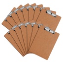 Klipboard, HERKKA 15 Pack Hardboard Office Klipboard Standard A4 Velikost písma Klipboard s nízkým profilem Clip, Velikost 12,5 x 9 Inch