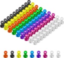 HongyiTime 90 PCS Barevné silné magnetické push Pin Magnety, Kancelářské / učebna Magnety, 8 Zatříděné barvy, Ideální pro použití jako kuchyňský dům a škola, Mapa Magnety, Whiteboard Magnety