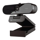 Zebronics FHD USB Webcam, 30FPS, 2P2G Lens, 2.0MP CMOS Sensor, Auto- White Balance, Auto- Exposure, Privacy Shutter, Built- in Mic, pro týmy, FaceTime, PC / Laptop (Live Pro)