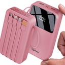 Lifelong Electronics 20000mAh 22.5W Rychlé nabíjení Power Bank CLAS124; 4 Připevněné kabely - typ A + typ B + typ C + Lightning CLAS124; pro nová a stará zařízení CLAS124; 4 Porty k dispozici příliš 124; malé Pocket Size Powerbank