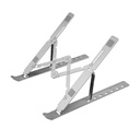Zebronika NS2000 Plus Laptop Stand, Podporuje až 17- Inch notebooky, 5kg únosnost, 7- Úroveň nastavitelná výška, Ergonomický skládací design, Anti- Slip Silicone Pads (Silver)