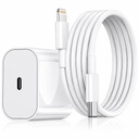 20W SuperFast Adapter Charger & Cable (Apple-MFi Certified) Kompatibilní s iPhone 14 / 14Plus / 14Pro / 14Promax 13 / 13Pro / 13Promax 12 / 12Pro / 12 / 11 / X / Xr Series (White)