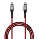 Boat typ C až C 65W Rychlý nabíjecí kabel s 480 Mbps datovým přenosem, Tangle- Free kabel v prémiovém nylonovém mosazném designu (Martian Red)