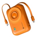 Portronics Power Shutter 20000mAh 15W Magnetické Bezdrátové nabíjení Powerbank s in- Vestavěný typ C & 8 Pin kabel, 22.5W Typ C PD výstup, Typ C Bidirectional Port, LED displej (Orange)