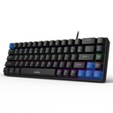 EvoFox Katana S Mini Wired Mechanical Keyboard 124; Hot- Swappable Silent Red Switches 124; 68- Key Compact Layout 124; Vivid Rainbow Backlighting I124; 1000Hz Polling Rate, All Keys Anti- Ghosting (Black)