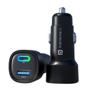 Portronics 80W Dual Output Fast Car Charger s Type-C PD & USB, LED indikátor, Adaptér pro nabíjení kompatibilní s vozy pro iPhone & Android Smartphone, Smartwatch, Earbud, Power Bank (Black)